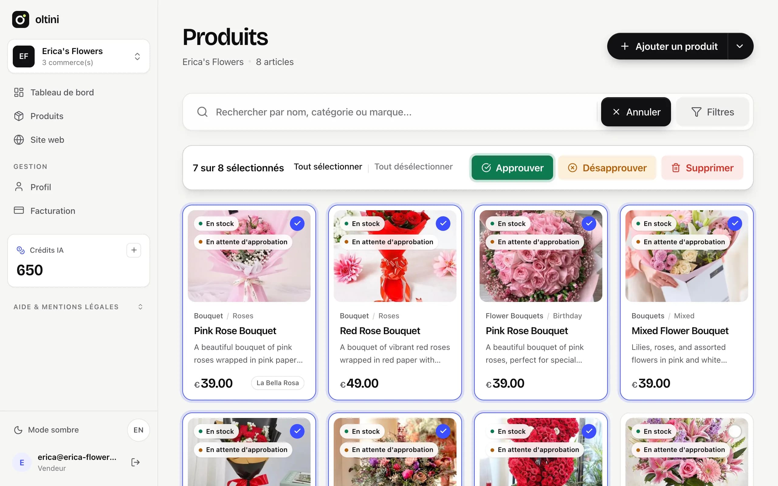 Rien n’est mis en ligne sans votre approbation. Modifiez ce que vous voulez, approuvez ce qui est prêt. Vous gardez toujours le contrôle.